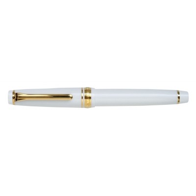 Sailor Professional Gear Slim (Sapporo) Fountain Pen, White with Gold Accents