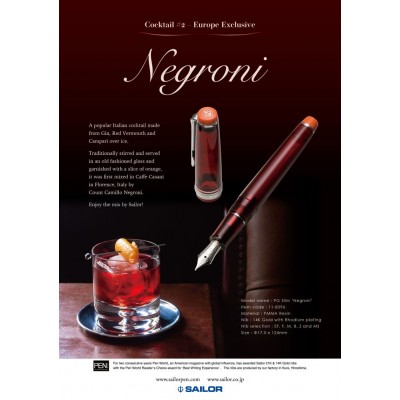 Sailor Professional Gear Slim (Sapporo) Negroni Limited Edition Fountain Pen