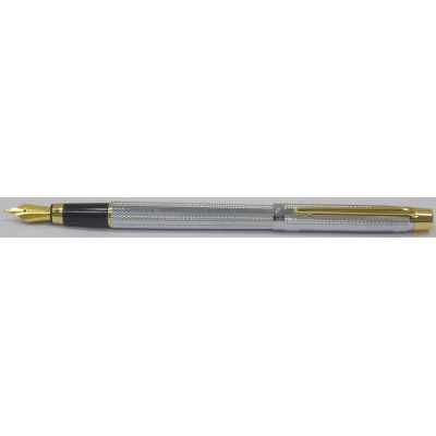 Scrikss 722 Wave Fountain Pen, Gold Plated Trim