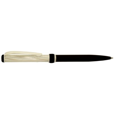 Via Roma Sterling Silver Ballpoint, Black Lacquer