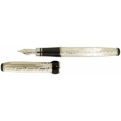 Via Roma Sterling Silver Fountain Pen, Aztec