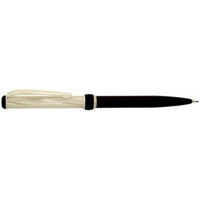 Via Roma Sterling Silver Pencil, Black Lacquer