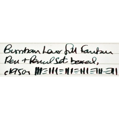 BU144 Burnham Fountain Pen and Pencil Set, boxed. (Soft Medium)