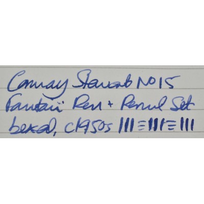 CS1014 Conway Stewart No. 15 Fountain Pen and Nippy No. 3 Pencil Set, boxed. (Soft Medium)