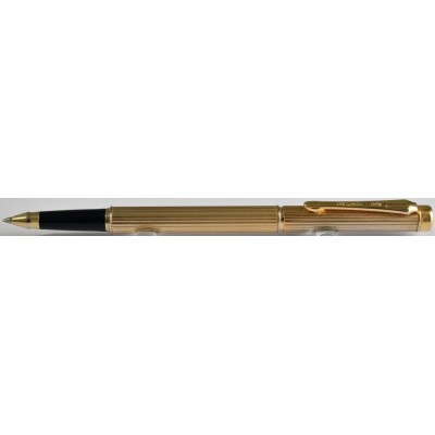 MS868 Pen Quest Fluted Gold Plate Ballpoint