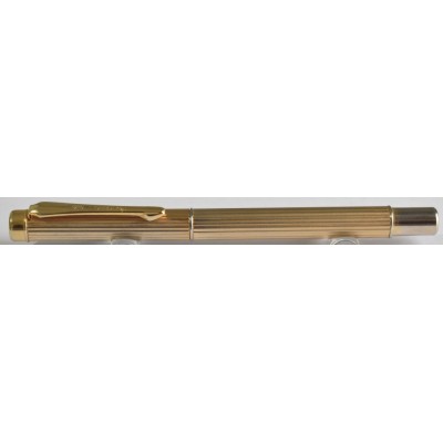 MS868 Pen Quest Fluted Gold Plate Ballpoint