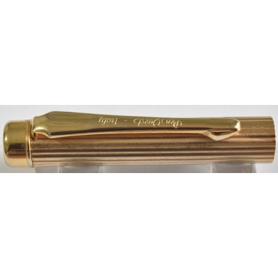 MS868 Pen Quest Fluted Gold Plate Ballpoint