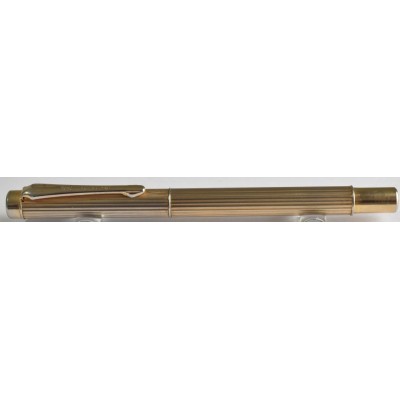 MS869 Pen Quest Fluted Gold Plate Fountain Pen (Medium)