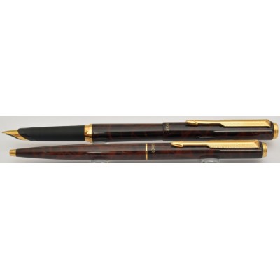 PA3590 Parker 95 Lacque Thuya Fountain Pen and Ballpoint Set, boxed.  (Medium)