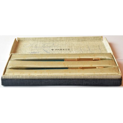 PA3639 Parker 51 Custom Ballpoint Pen and Pencil Set, boxed.