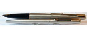 PA3649 Parker 61 Flighter Deluxe Fountain Pen and Ballpoint Set, boxed.  (Fine)