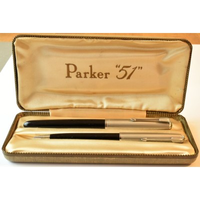 PA3650 Parker 51 Aerometric Fountain Pen and Pencil Set, boxed (Medium)