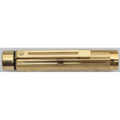 SH1867 Targa by Sheaffer No. 1005 Fluted Gold Plate Fountain Pen and Pencil Set, boxed.  (Soft Medium)