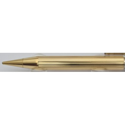 SH1867 Targa by Sheaffer No. 1005 Fluted Gold Plate Fountain Pen and Pencil Set, boxed.  (Soft Medium)