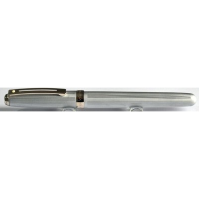 SH1883 Sheaffer Prelude No. 370 Satin Chrome, boxed.  (Medium)