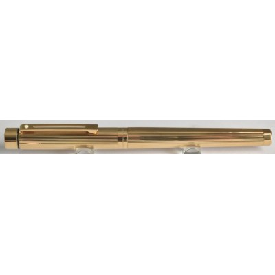 SH1893 Targa by Sheaffer No. 1005 Fluted Gold Plate, boxed  (Semi-Flexible Medium-Broad)